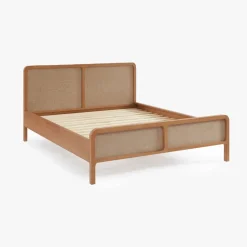 Cama com Cabeceira em Linho