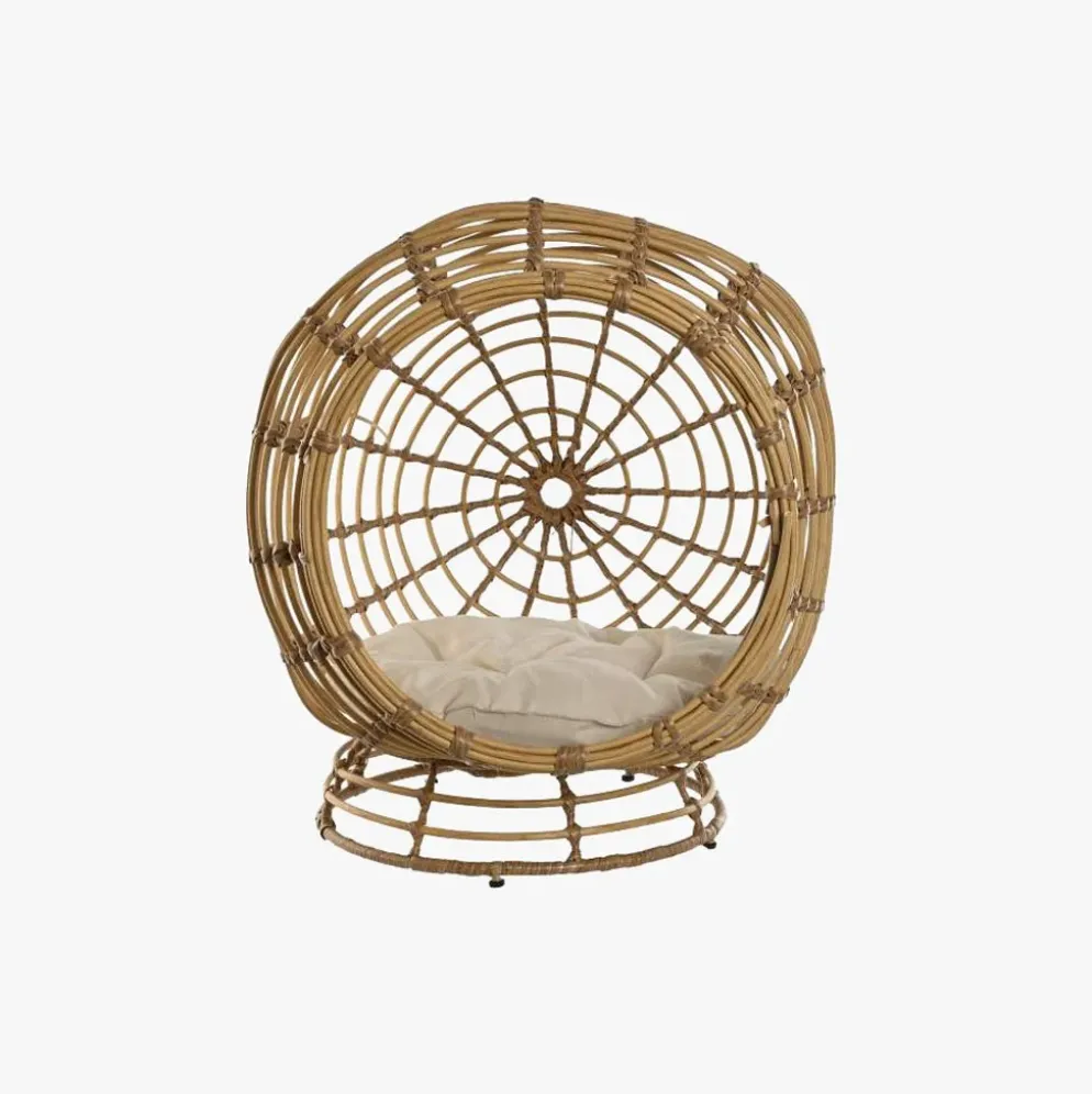 Cama de Animal Rattan Circular