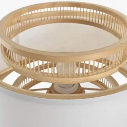 Candeeiro de Mesa Bambu e Tecido 48 cm