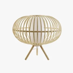 Candeeiro de Mesa Bambu e Tecido