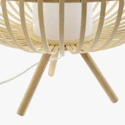 Candeeiro de Mesa Bambu e Tecido