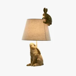 Candeeiro de Mesa Coelhos Dourados