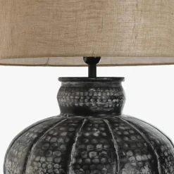 Candeeiro de Mesa Metal Preto 69 cm