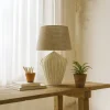 Candeeiro de Mesa Rattan Branco