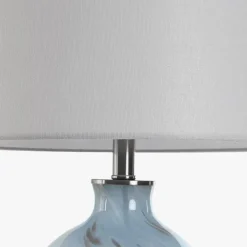 Candeeiro de Mesa Vidro Azul