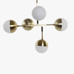 Candeeiro de Teto Esferas Dourado