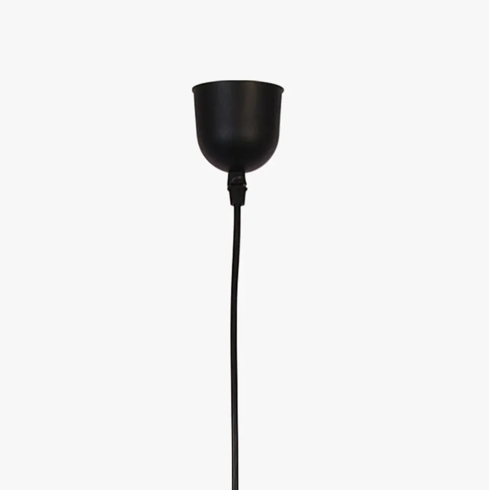 Candeeiro de Teto Natural e Preto