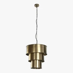 Candeeiro de Teto Triplo Dourado