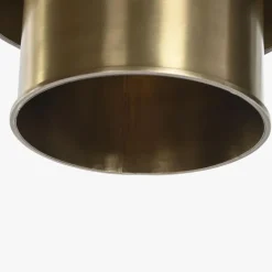 Candeeiro de Teto Triplo Dourado