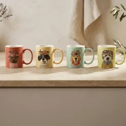 Caneca Cão Flores 360ml