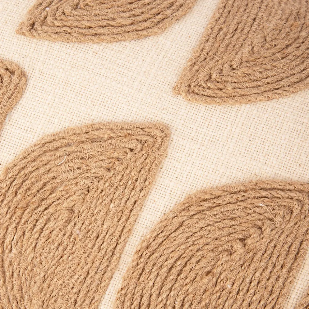 Capa de Almofada com Círculos Bordada 30x50