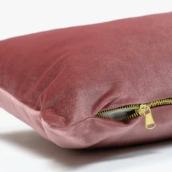 Capa de Almofada de Veludo Rosa Velho