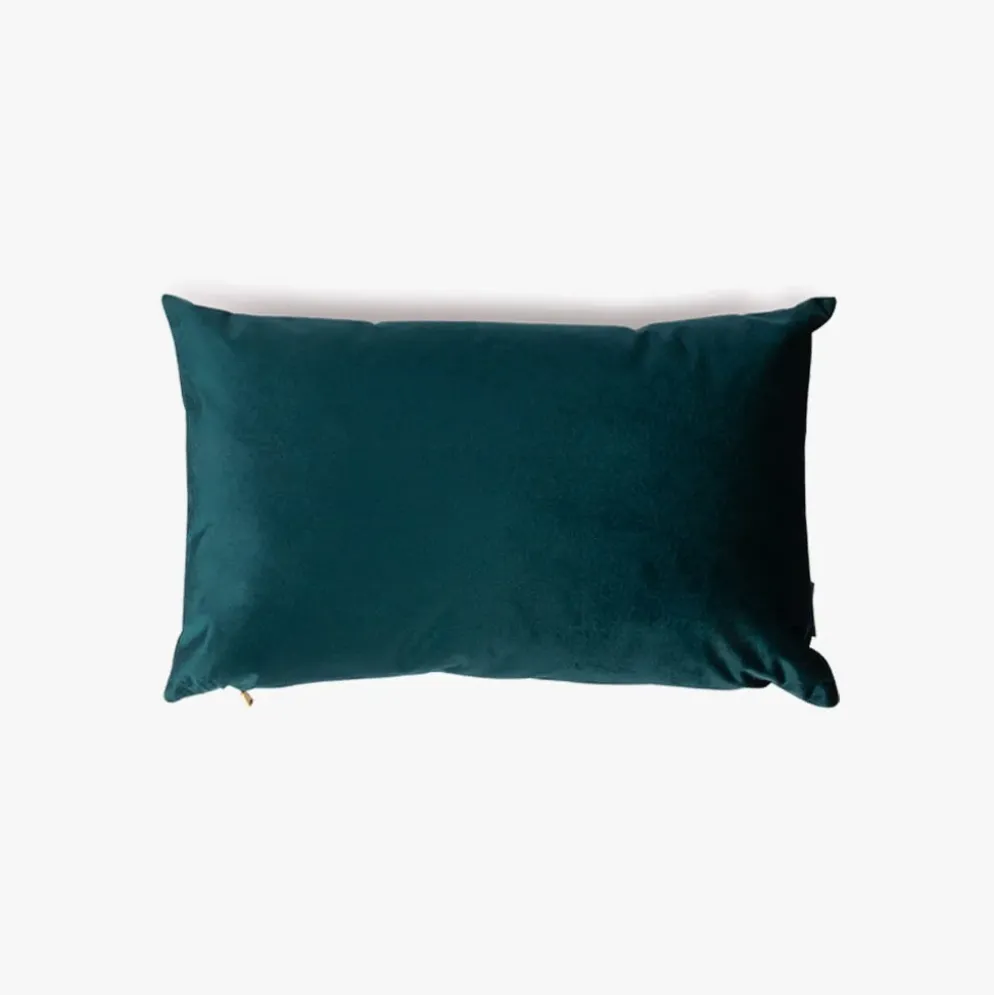 Capa de Almofada de Veludo Verde Escuro