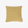 Capa de almofada Pied de Poule mostarda 50x50