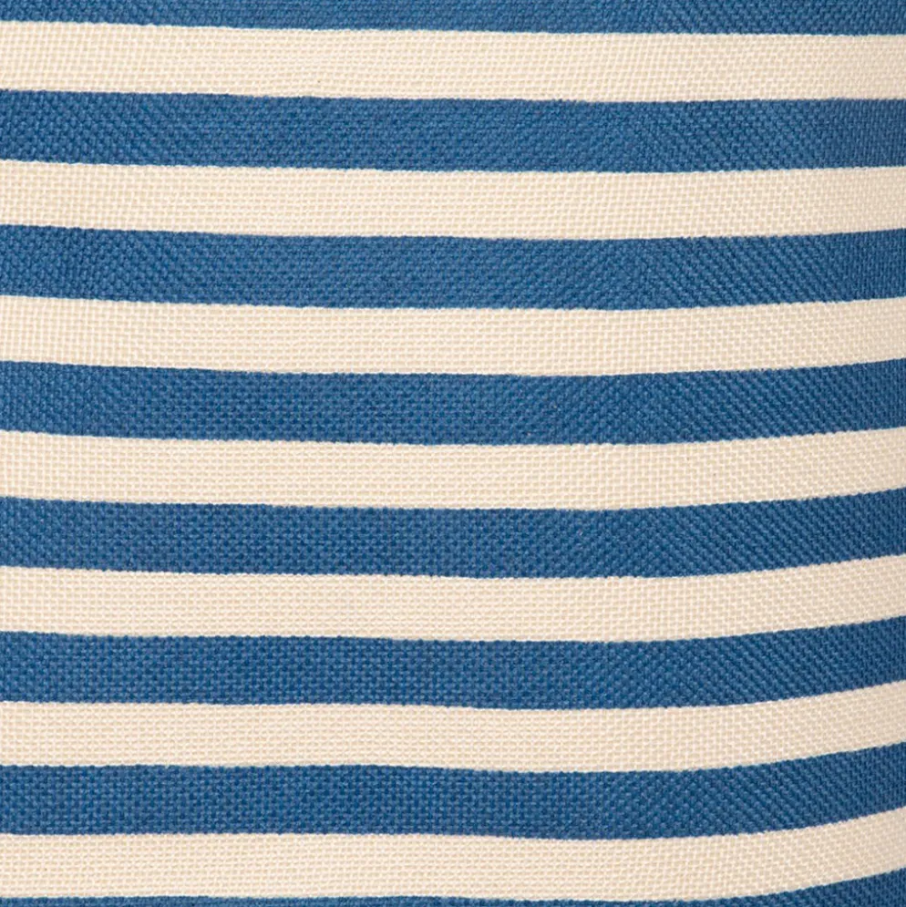 Cesto da roupa às riscas azul