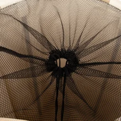 Cesto da roupa às riscas bege