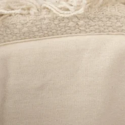 Cesto de Algodão Padrão Bege e Branco