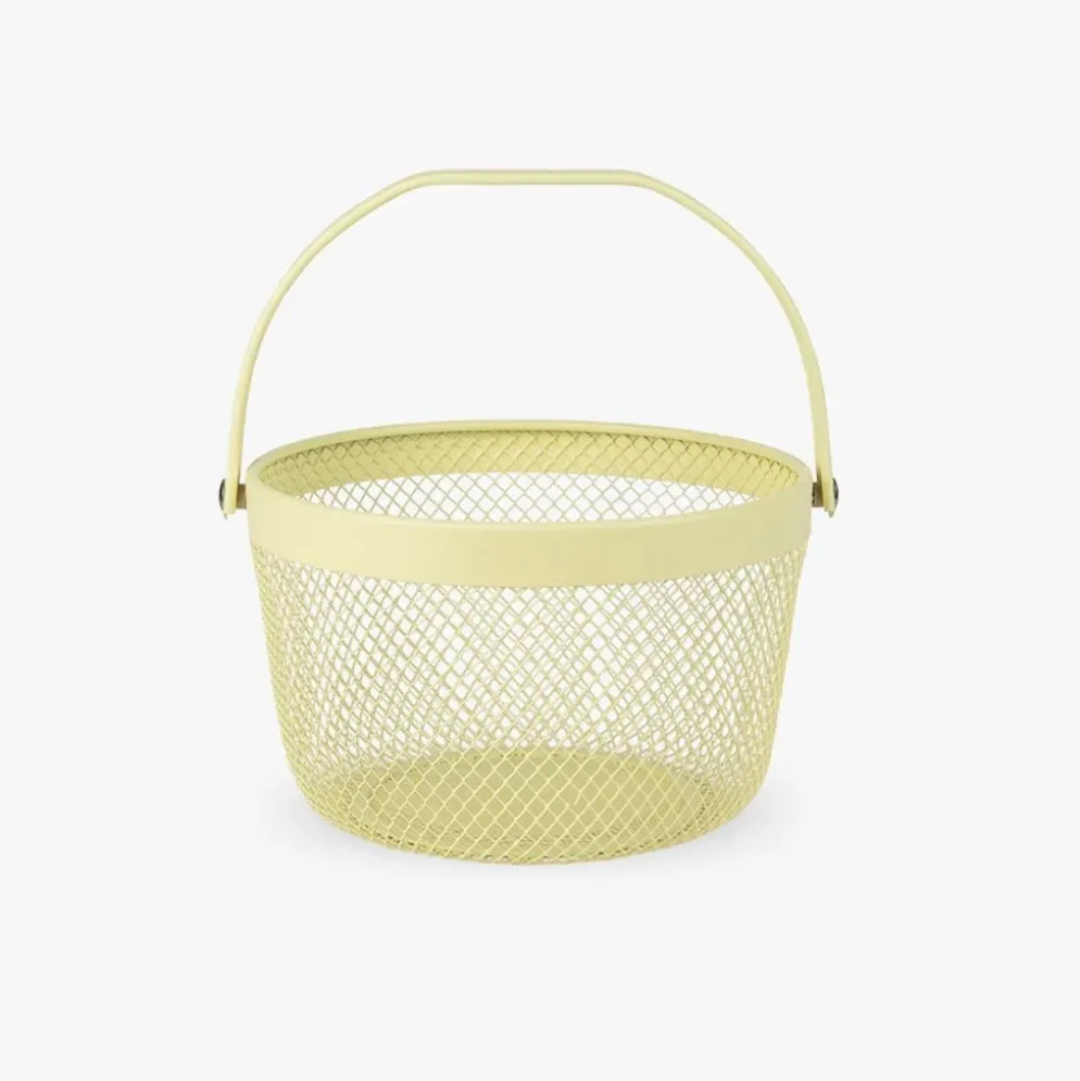 Cesto de Metal Amarelo