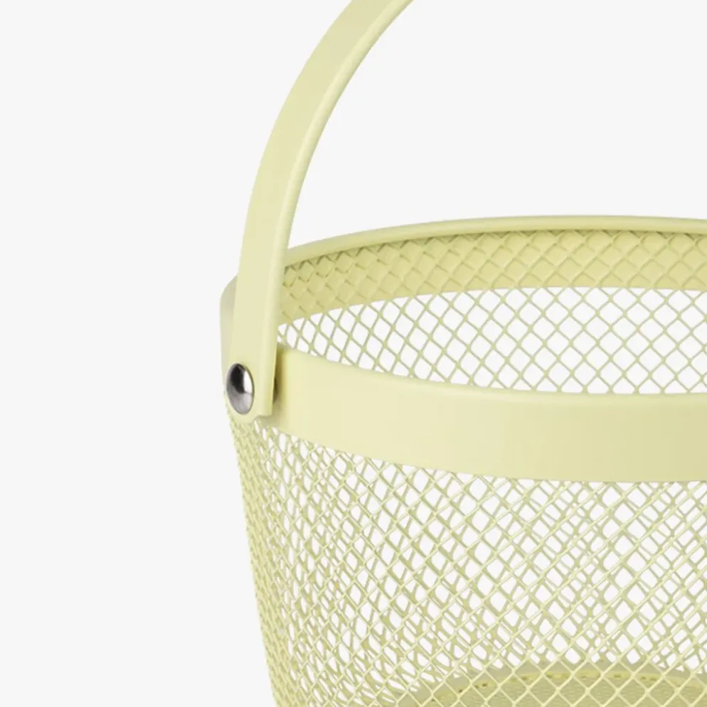 Cesto de Metal Amarelo