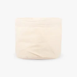 Cesto e Saco de Pão Algodão Bege