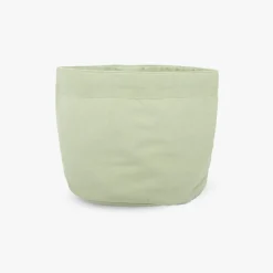 Cesto e Saco de Pão Algodão Verde Claro