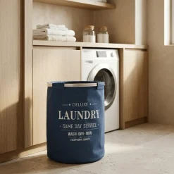 Cesto Roupa Deluxe Azul