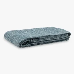 Colcha Mesclada Turquesa e Natural 250x270