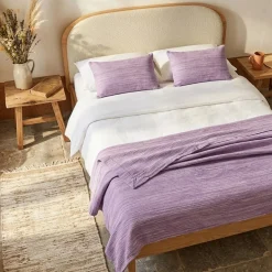 Colcha Mesclada Violeta e Branco 180x250
