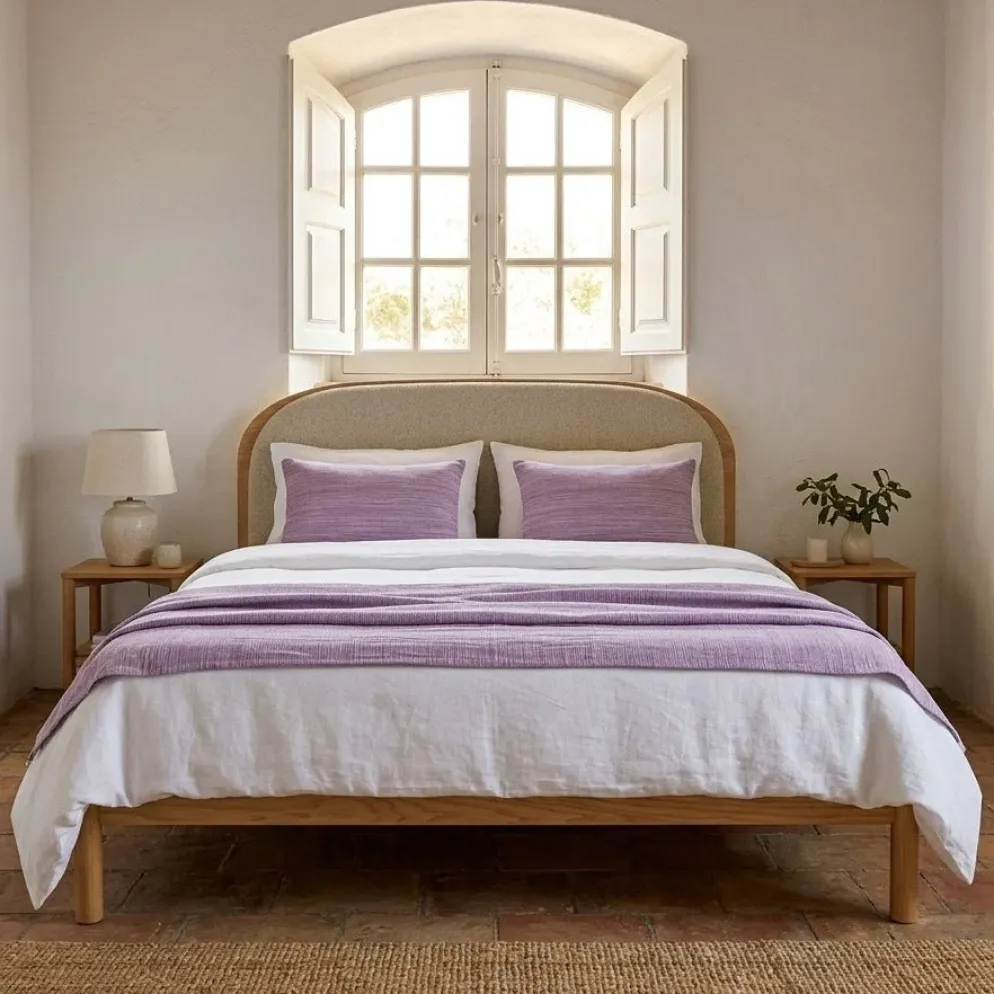 Colcha Mesclada Violeta e Branco 250x270