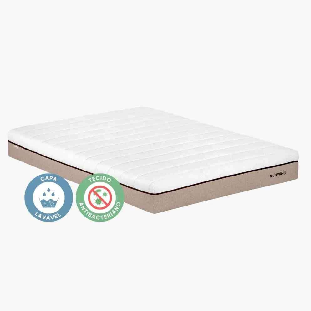 Colchão de Molas Ensacadas com Espuma Viscoelástica + Espuma de Alta Resiliência - Hybrid Max