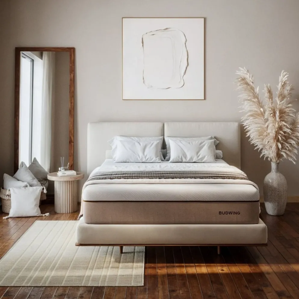 Colchão de Molas Ensacadas de 3 zonas com Espuma Viscoelástica + Mini Molas Ensacadas e Espuma Perfurada - Hybrid Sense