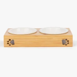 Comedor duplo com base de Madeira