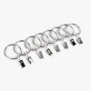 Conjunto Argolas para Varão Prateado