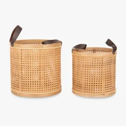 Conjunto com Dois Cestos Rattan Natural