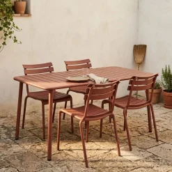 Conjunto de Mesa com 4 cadeiras Vermelho