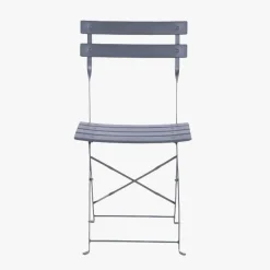 Conjunto de Mesa e Duas Cadeiras Cinza