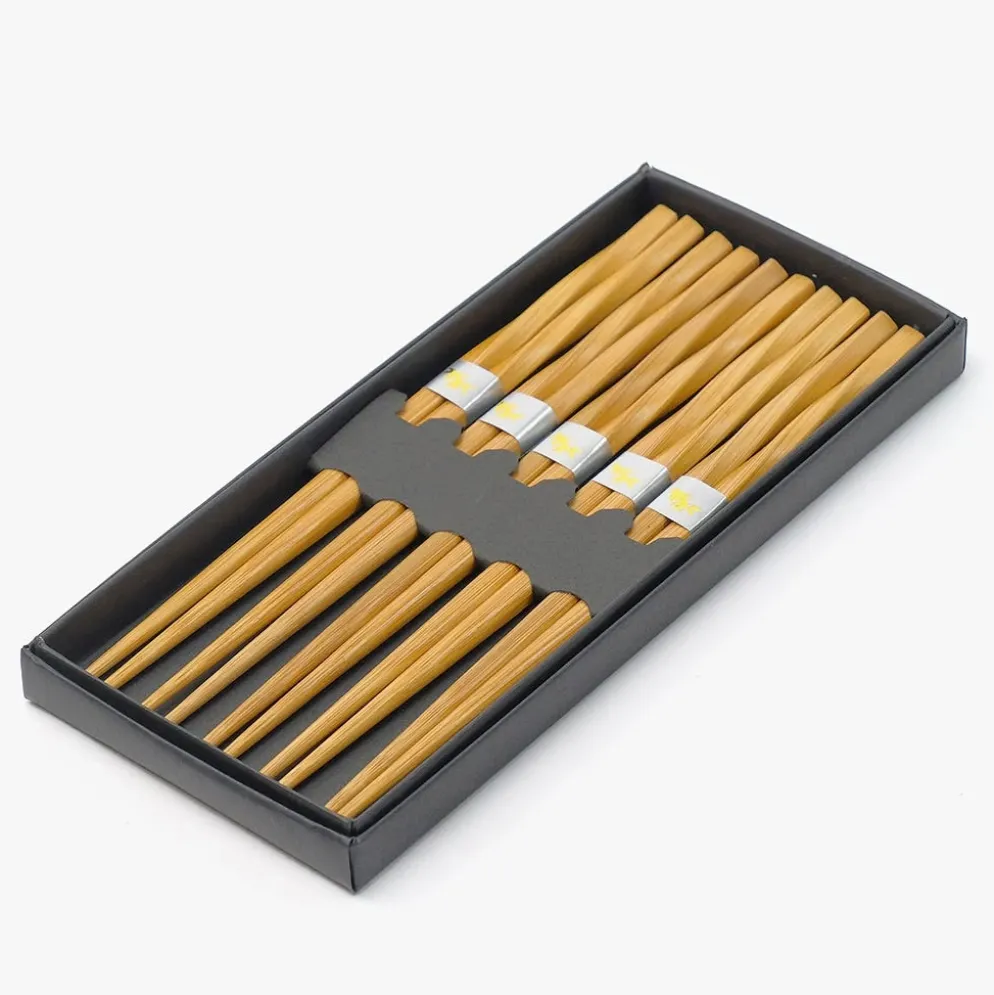 Conjunto de 5 Pauzinhos Bambu