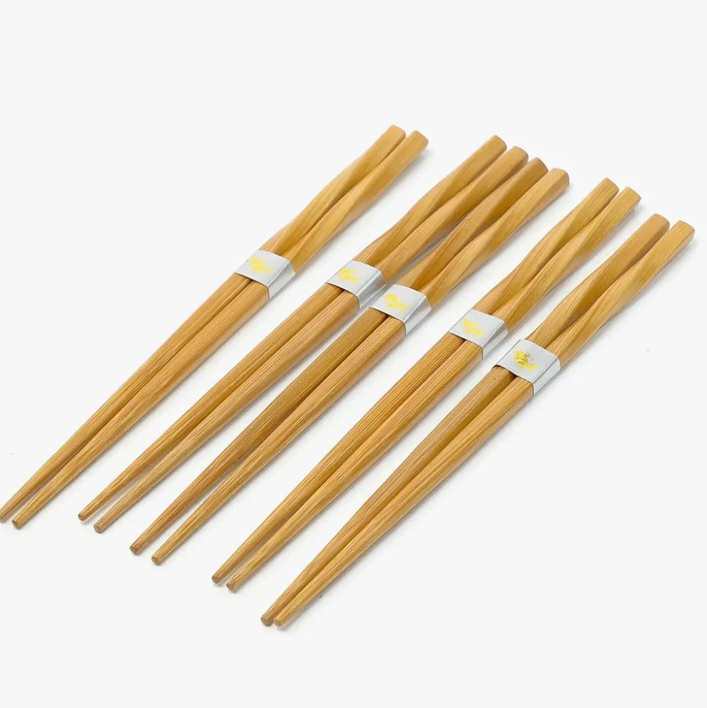 Conjunto de 5 Pauzinhos Bambu