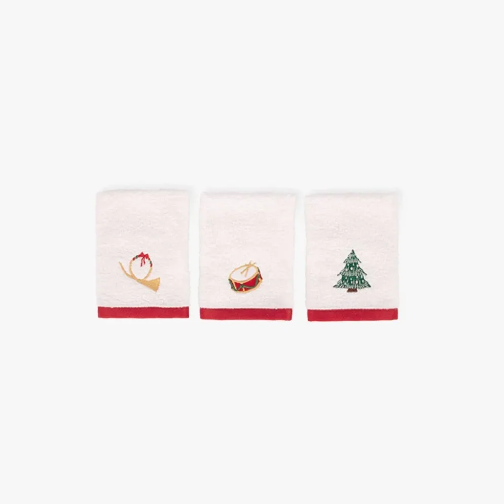 Conjunto de 3 Toalhetes Algodão Natural