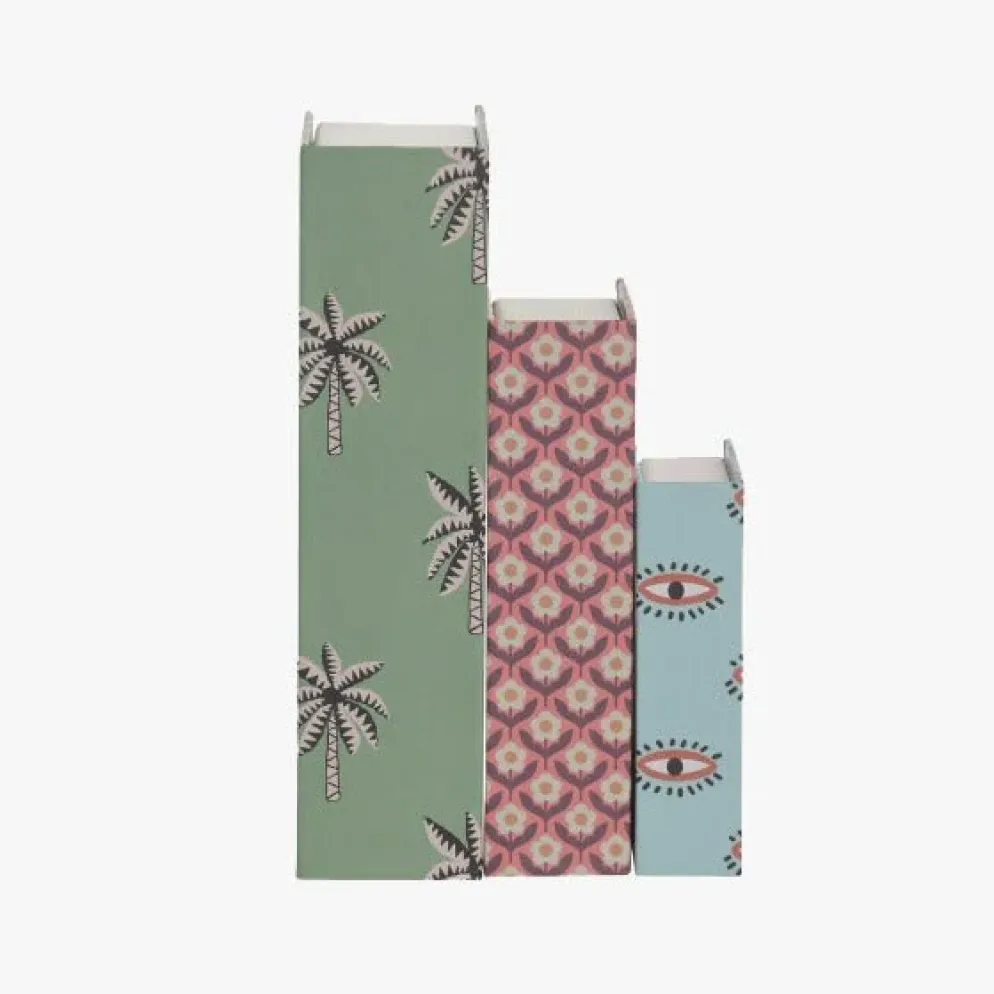 Conjunto de três caixas livro Padrões