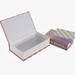 Conjunto de três caixas livro Riscas