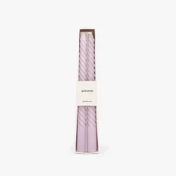 Conjunto de Velas Castiçal Espiral Violeta