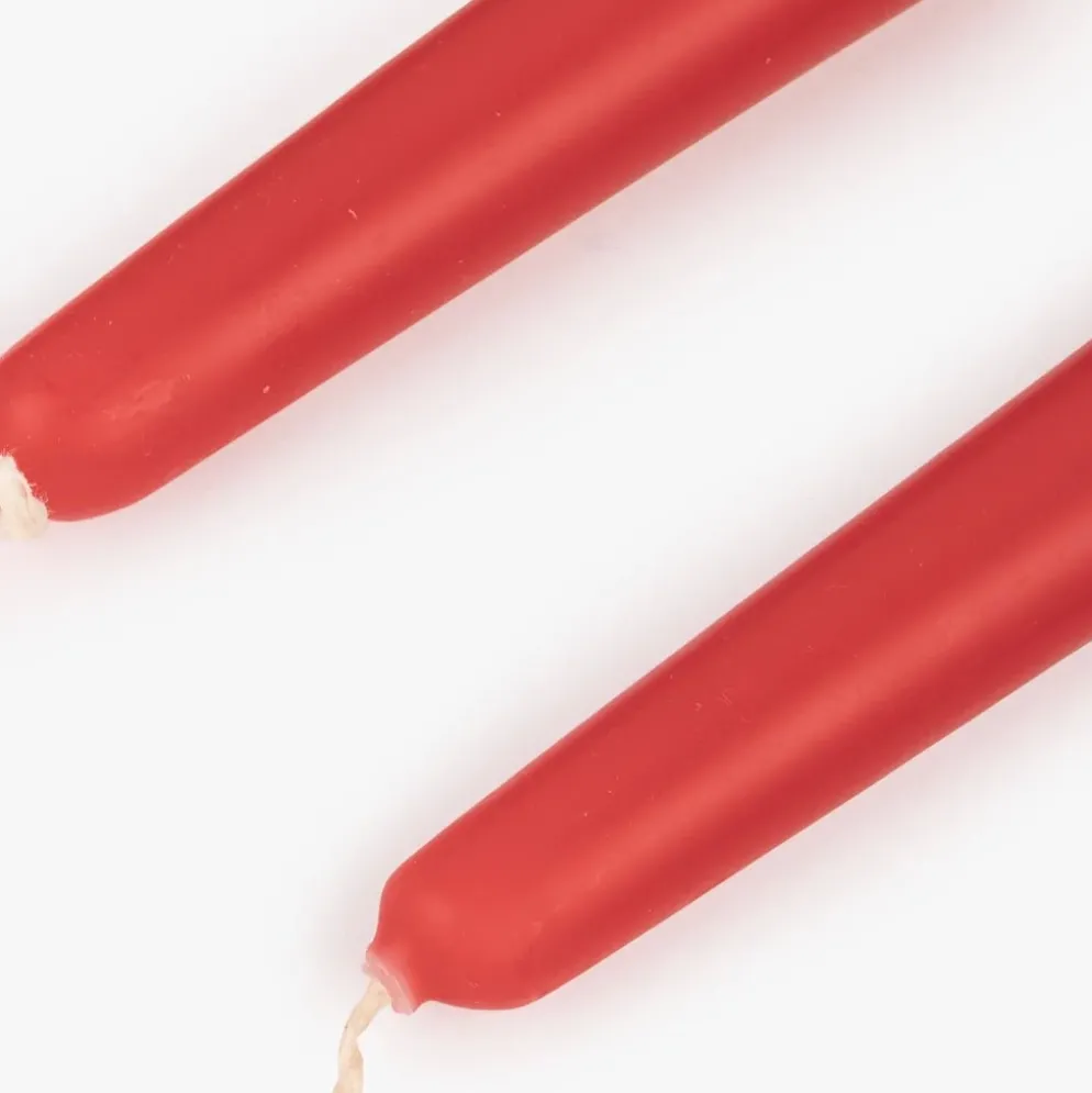 Conjunto de Velas Castiçal Vermelha