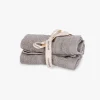 Conjunto Toalhetes de Algodão Cinza