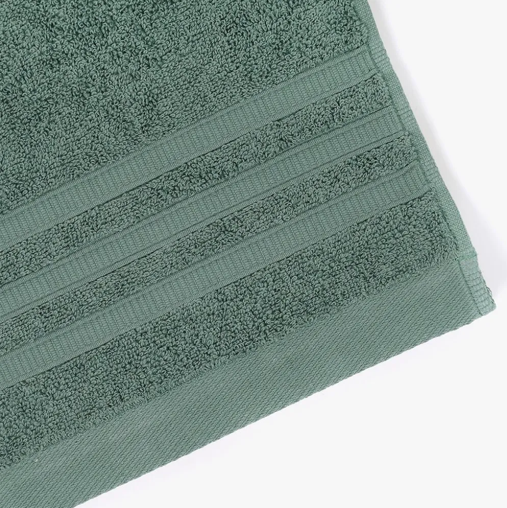 Conjunto Toalhetes de Algodão Verde Escuro