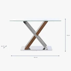 Consola Vidro Transparente | 120x40x75 cm