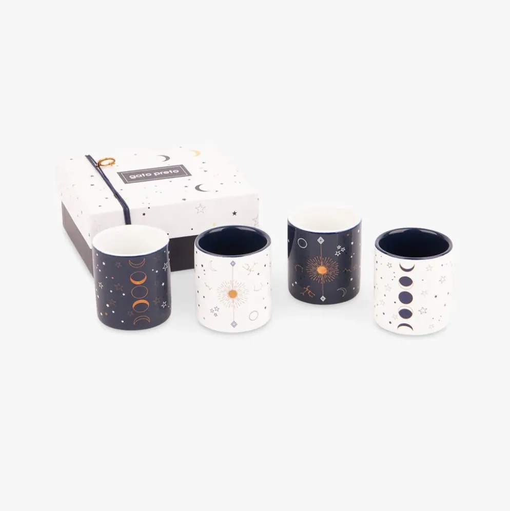 4 Copos de café luas 90ml
