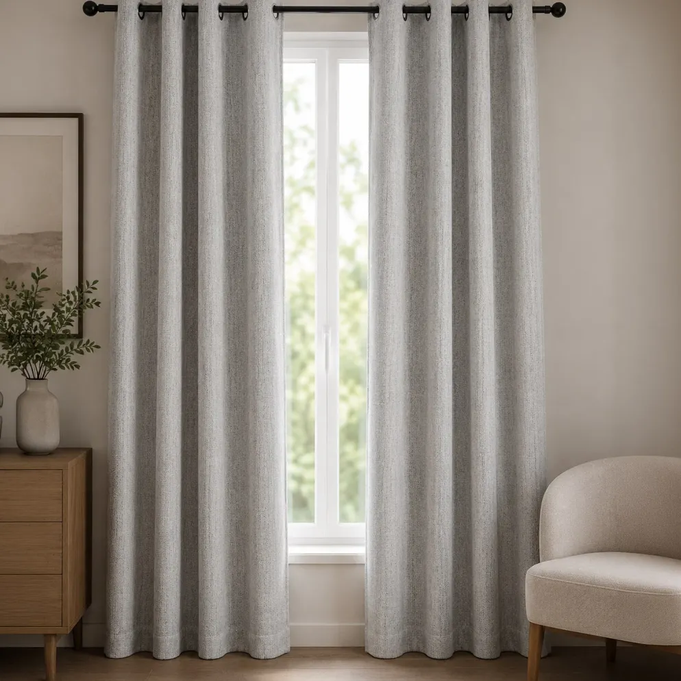 Cortinado Blackout Cinzento Mesclado