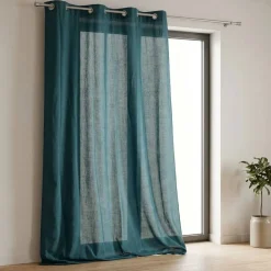 Cortinado Semi Opaco Turquesa Escuro