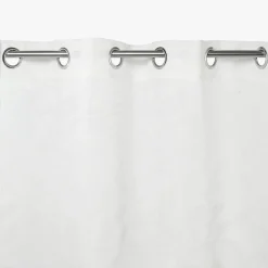 Cortinado Transparente Folhas Branco